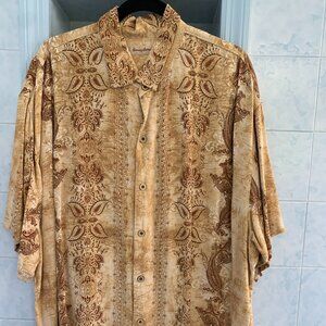 TOMMY BAHAMA BIG + TALL MENS XXL TROPICAL HAWAIIAN SILK SHIRT